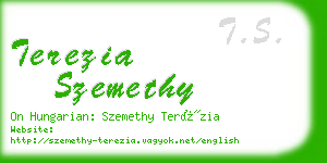 terezia szemethy business card